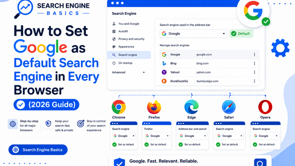 How to Set Google as Default Search Engine in Every Browser (2026 Guide)