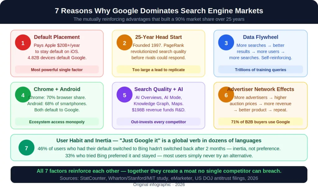 7 Reasons why google dominates search engine markets